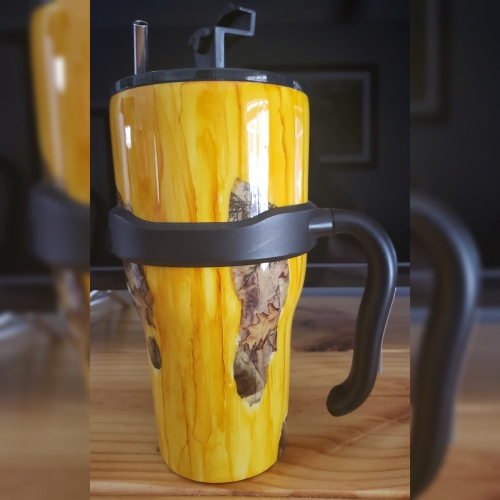 Custom Rtic Camo Wood Grain 30oz Tumbler
